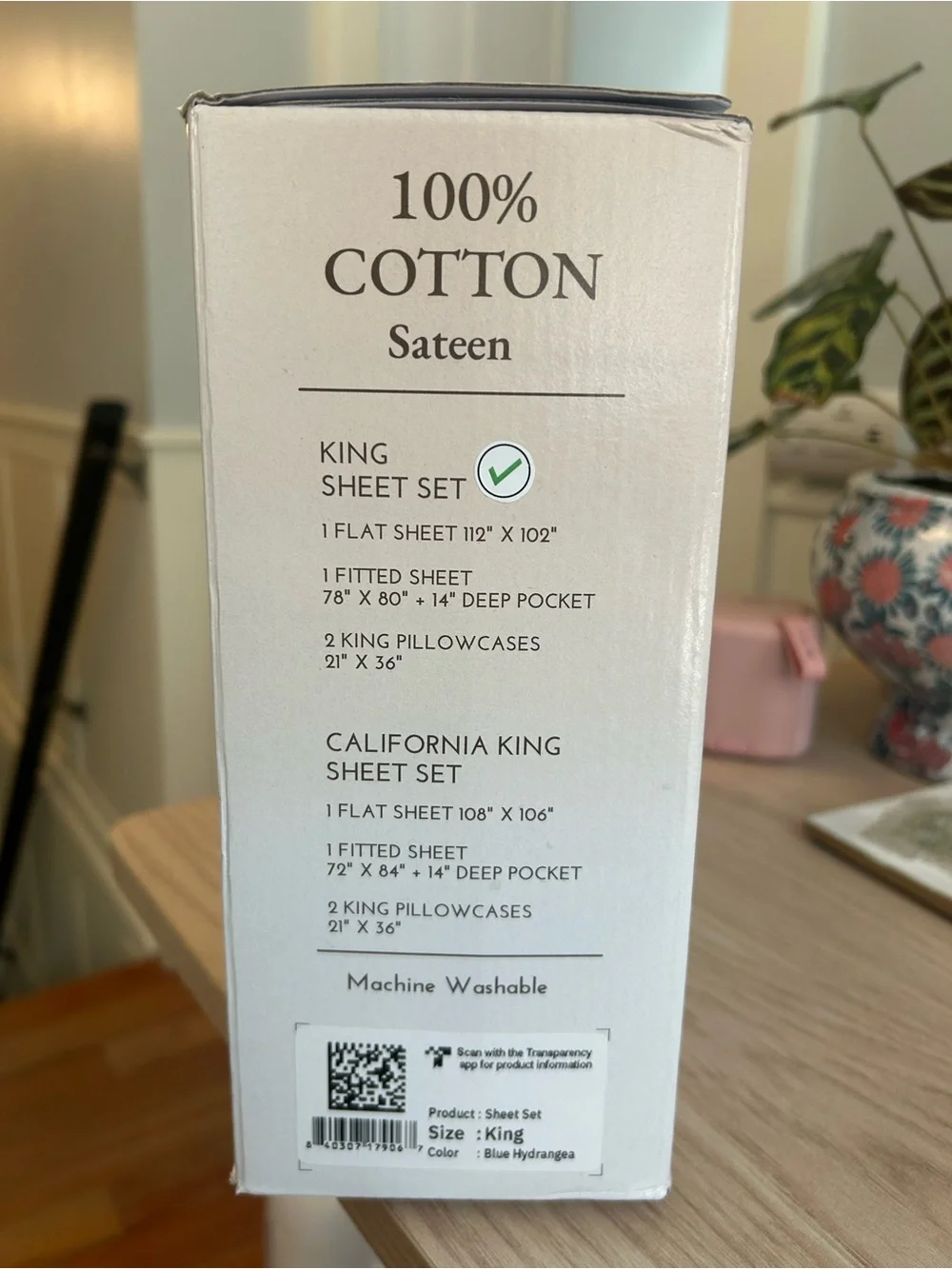 California King - unopened sheet set